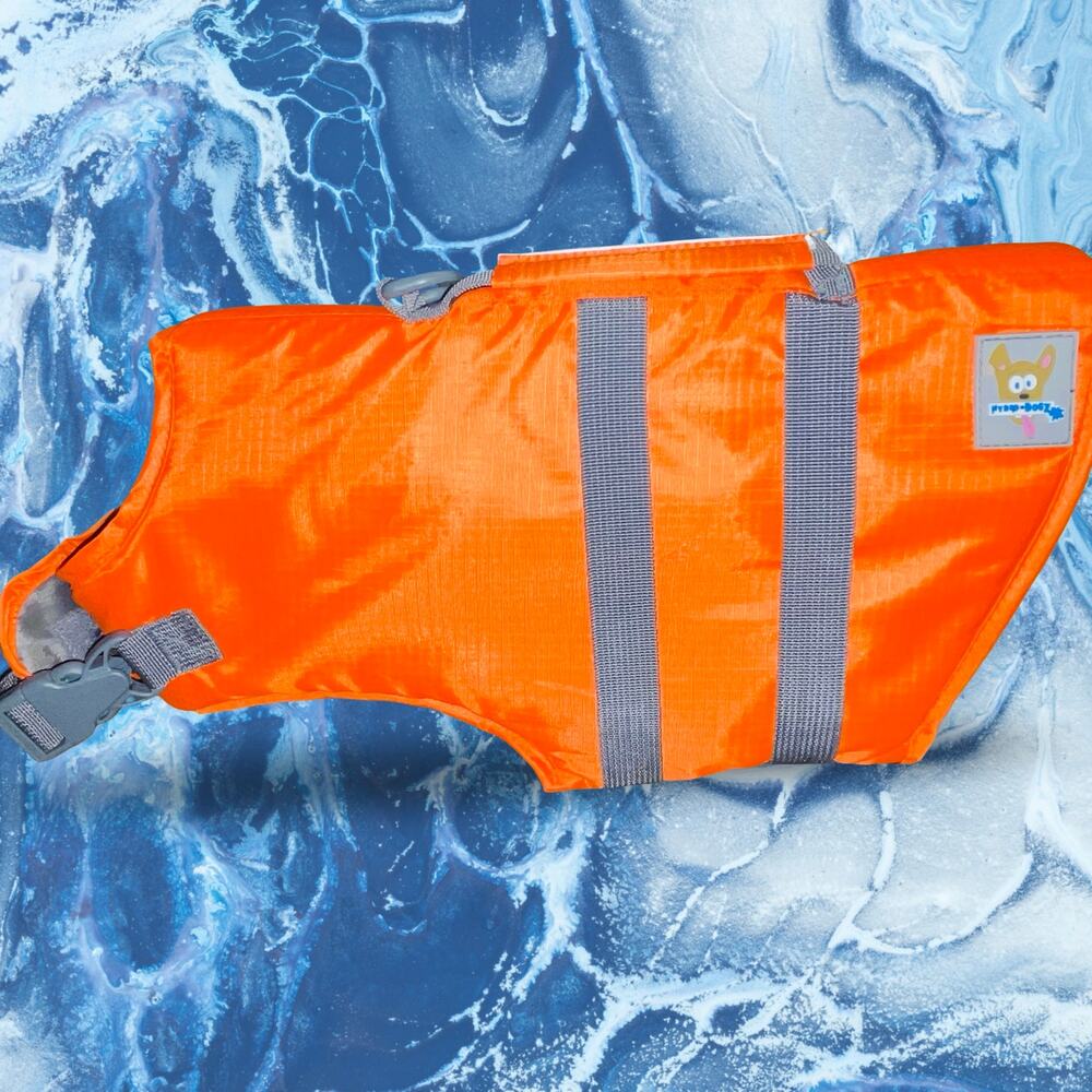 HydroDogz Orange Dog Life Jacket Medium 25-55 lbs Safety Vest Buoyancy Paddler